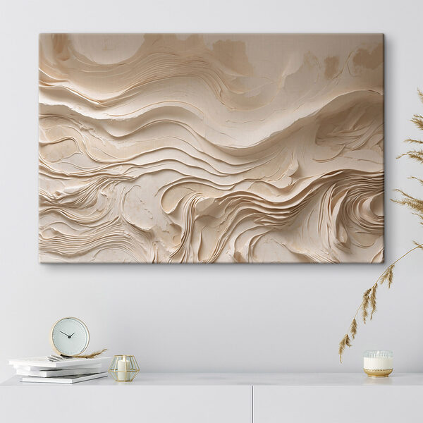White wall with wavy lines