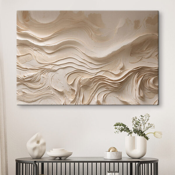 White wall with wavy lines