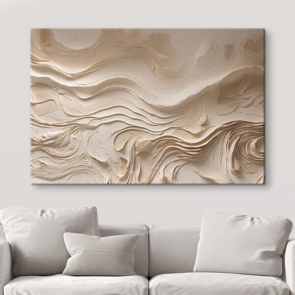 White wall with wavy lines