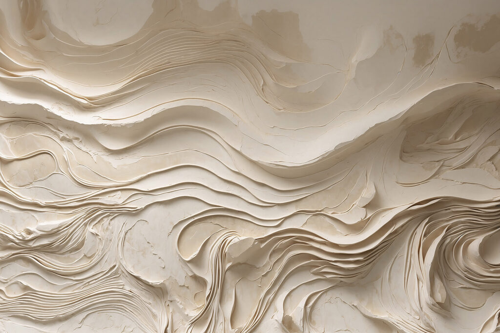 White wall with wavy lines