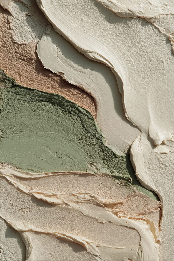 - Earthy tones in flowing patterns - Earthy tones in flowing patterns