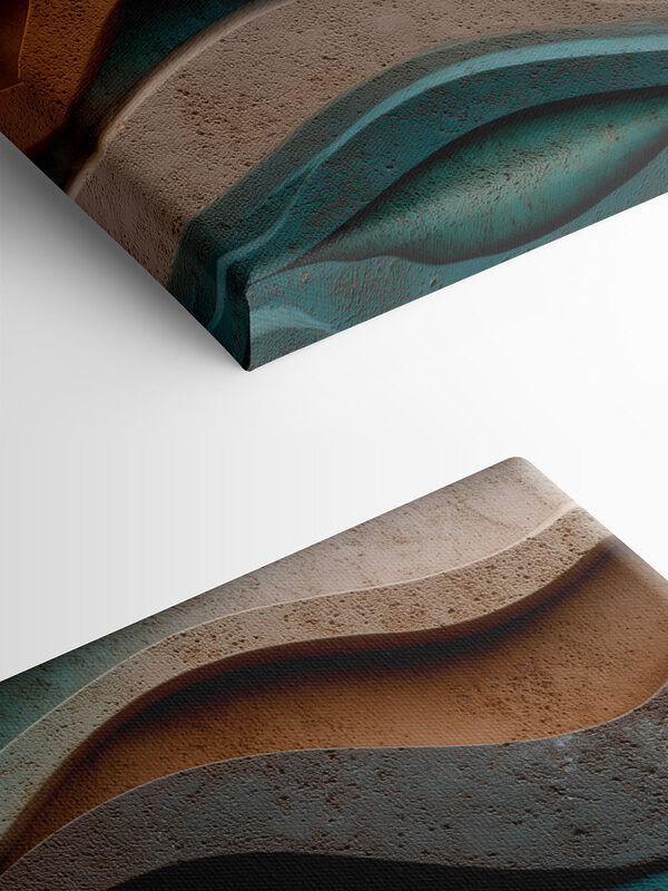 Flowing shapes in earthy tones