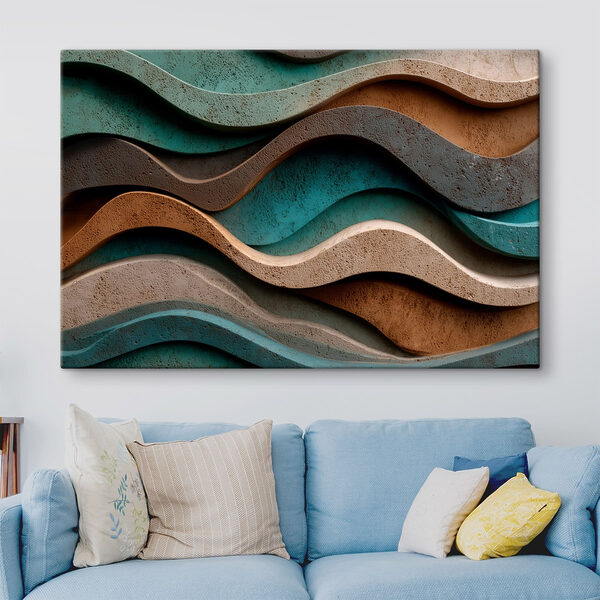 Flowing shapes in earthy tones