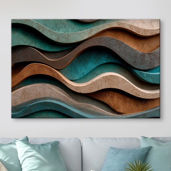 Flowing shapes in earthy tones