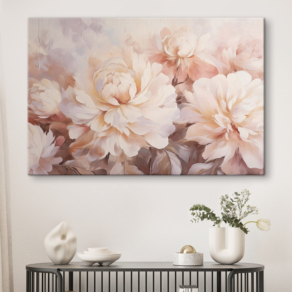Painting of flowers on a wall