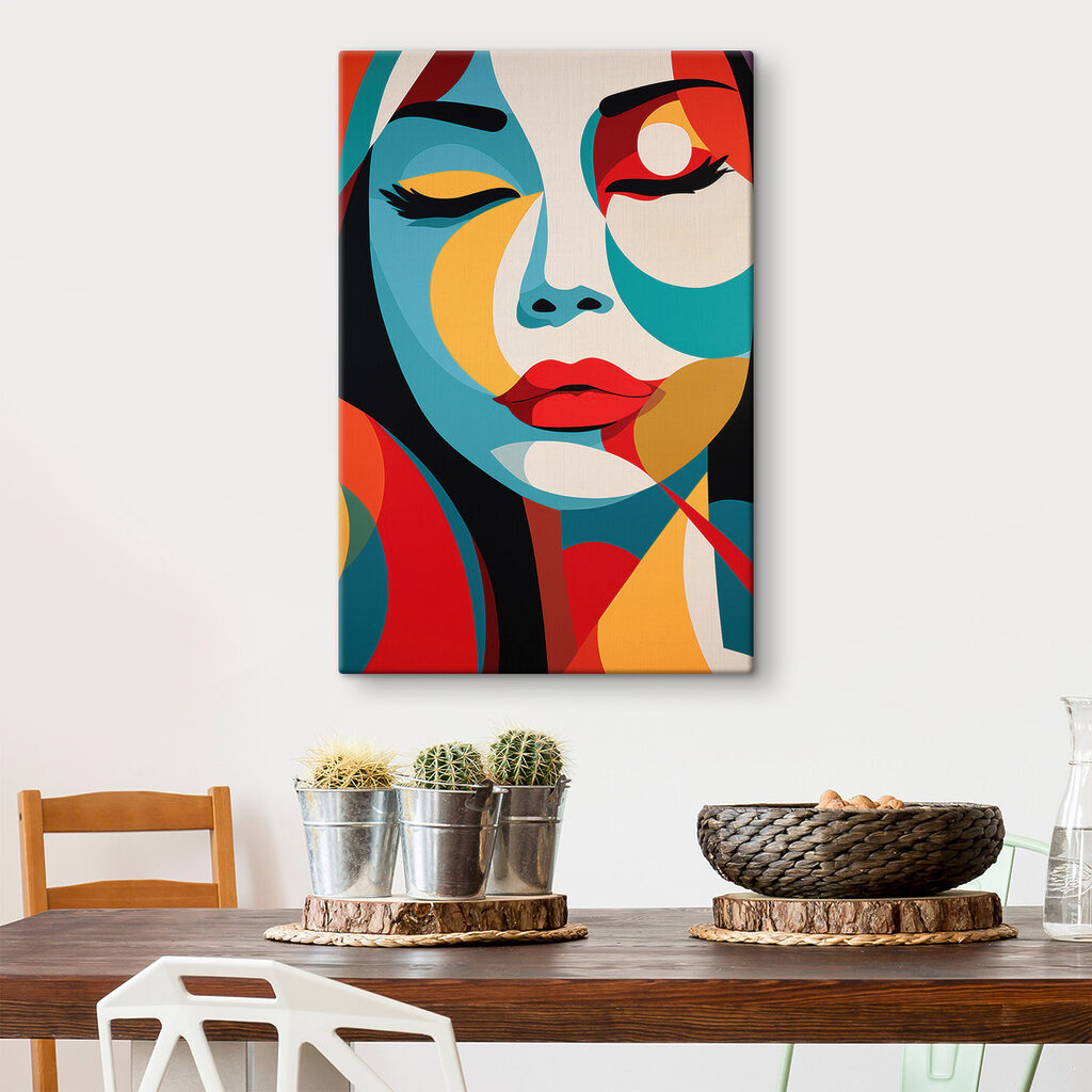 Painting of a woman's face