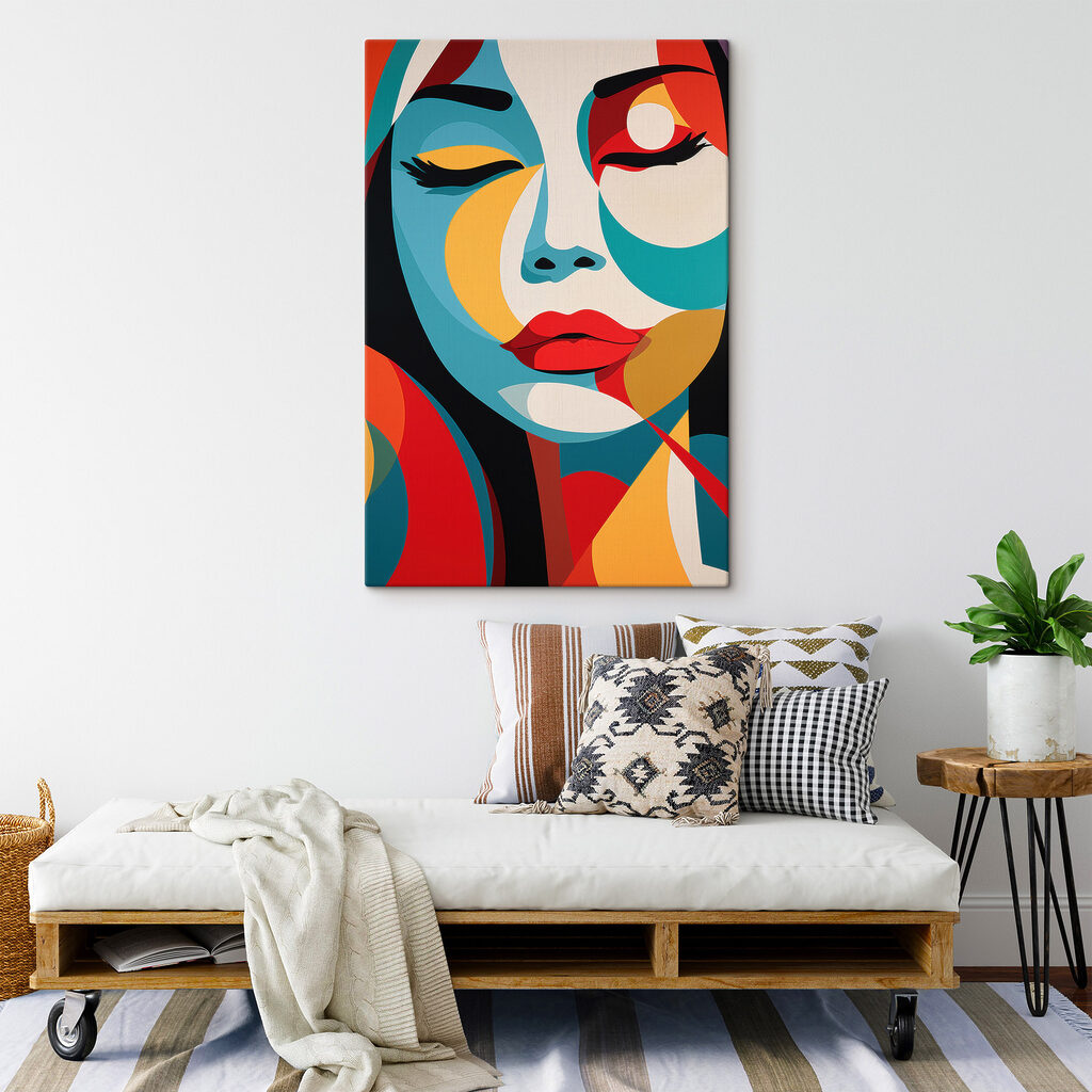 Painting of a woman's face