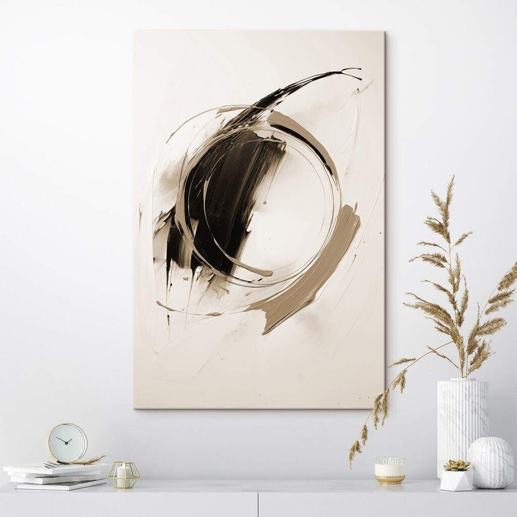 Black and white circle with a circle in the middle