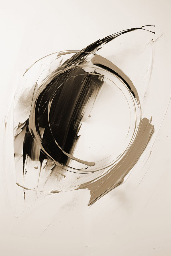 Black and white circle with a circle in the middle