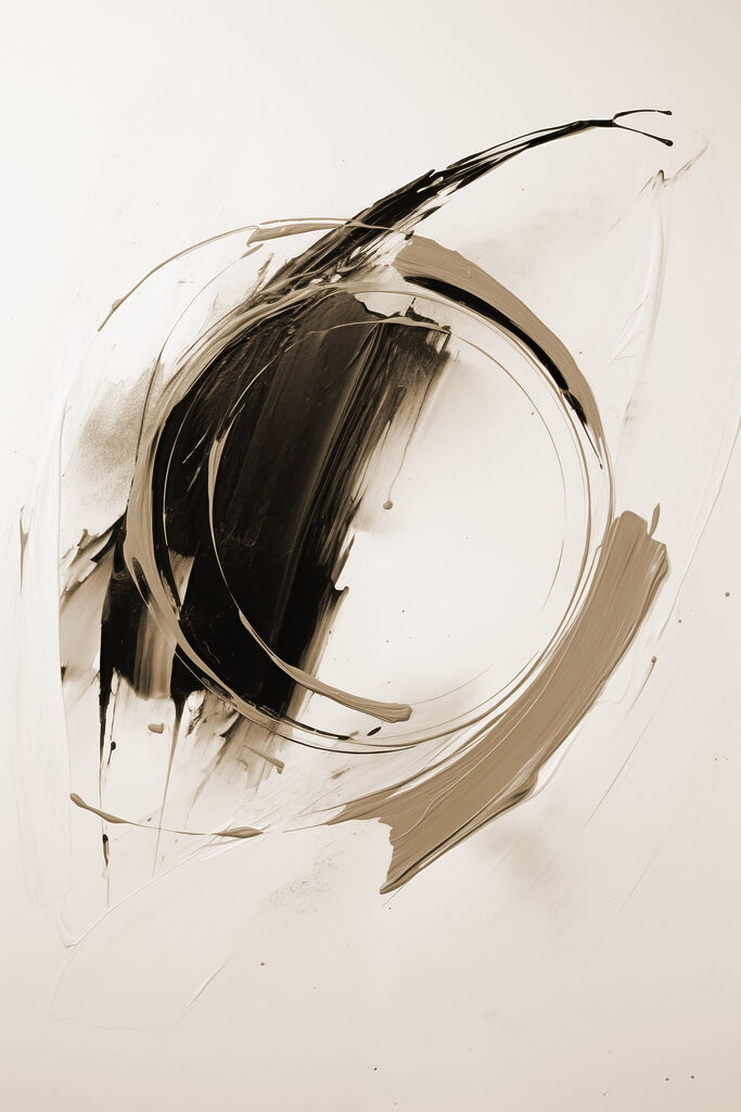 Black and white circle with a circle in the middle