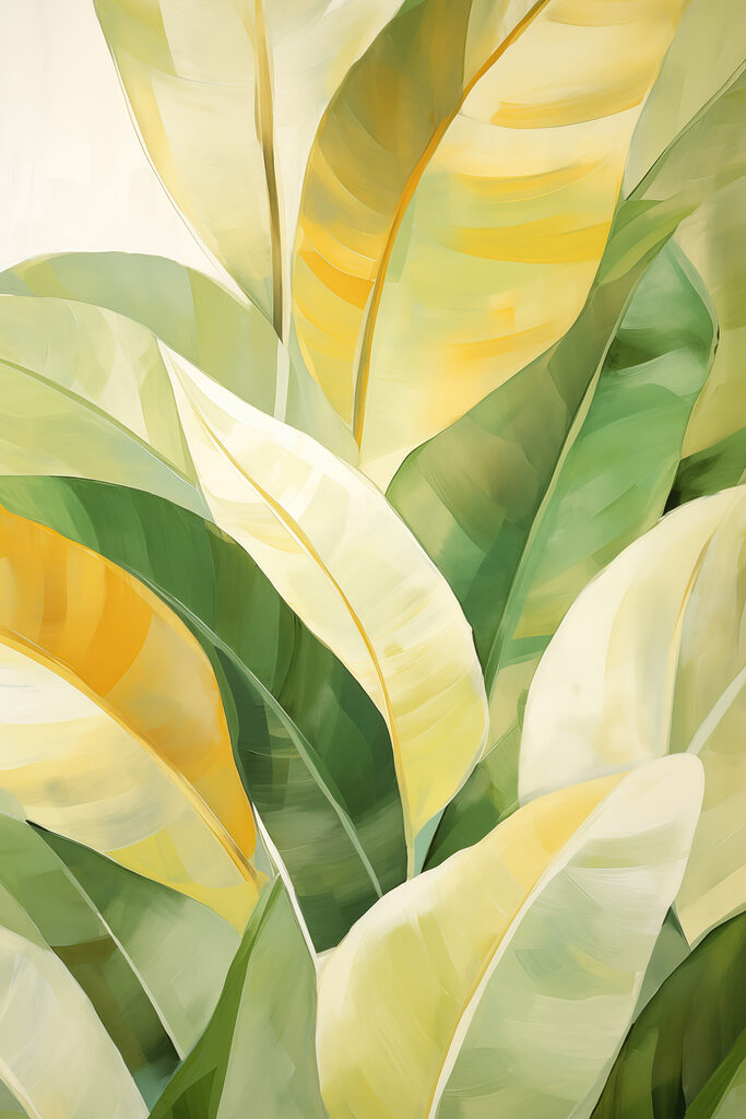 Fresh greens and soft yellows blend beautifully
