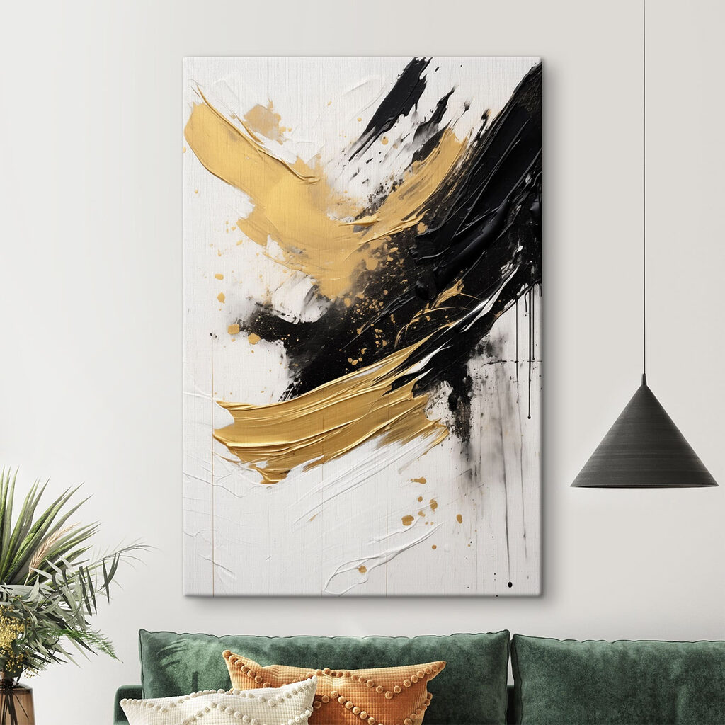 Dynamic strokes of black and white Dynamic strokes of black and white