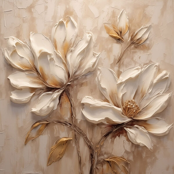 Painting of flowers on a wall