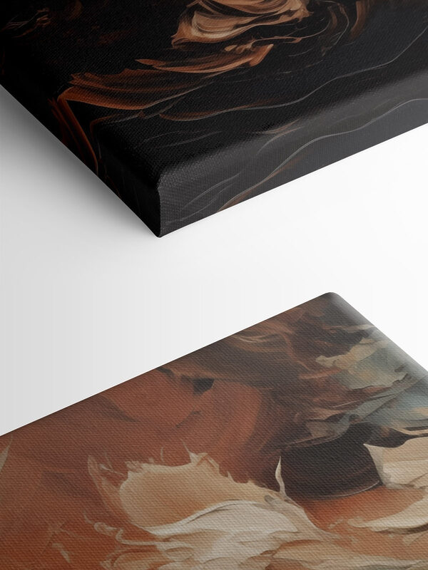 - Swirls of warm earthy tones