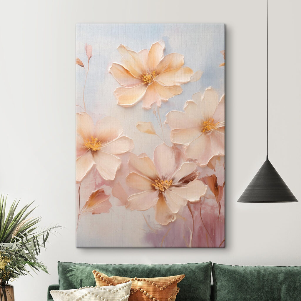 Delicate blooms in soft pastel hues