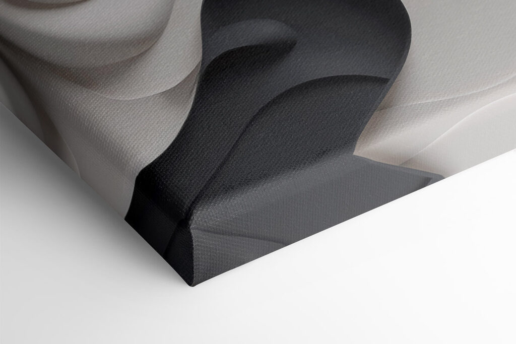 Black and white wavy shapes
