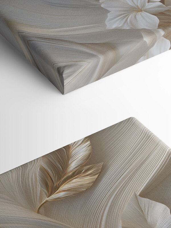 Delicate floral design with flowing lines Delicate floral design with flowing lines