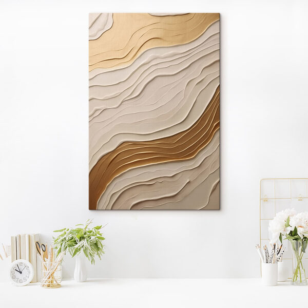 - Elegant waves of creamy hues