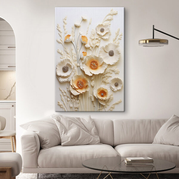 White and orange flowers White and orange flowers