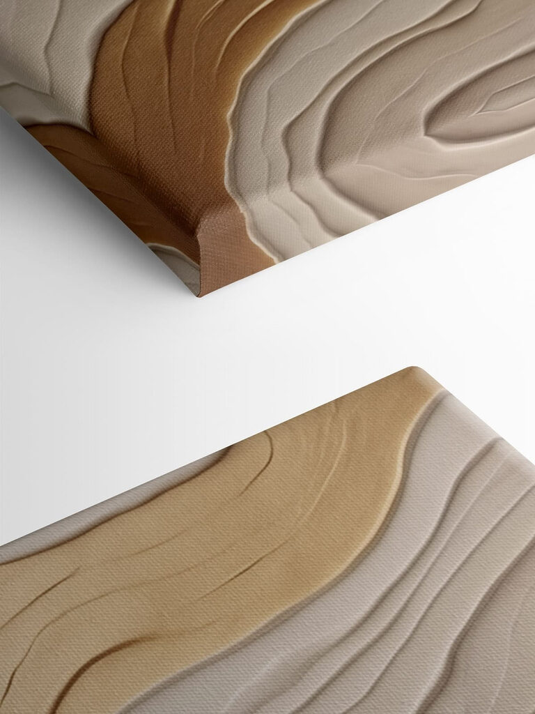 - Elegant waves of creamy hues