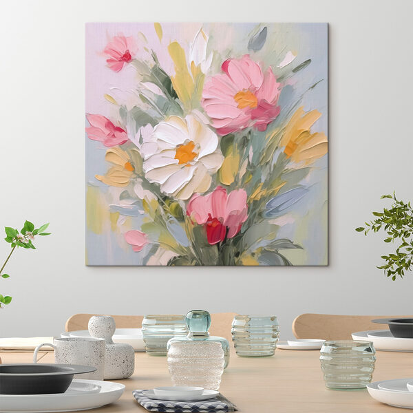 Painting of flowers in a vase