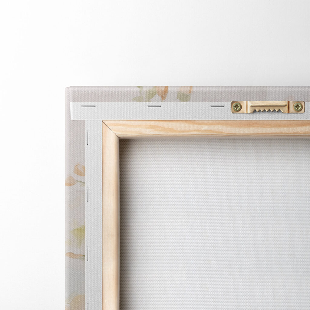 Painting of flowers on a white surface