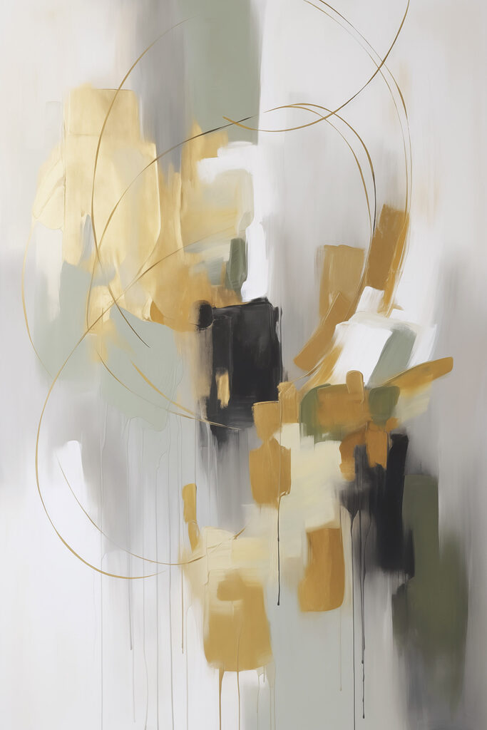 Abstract dance of colors and forms