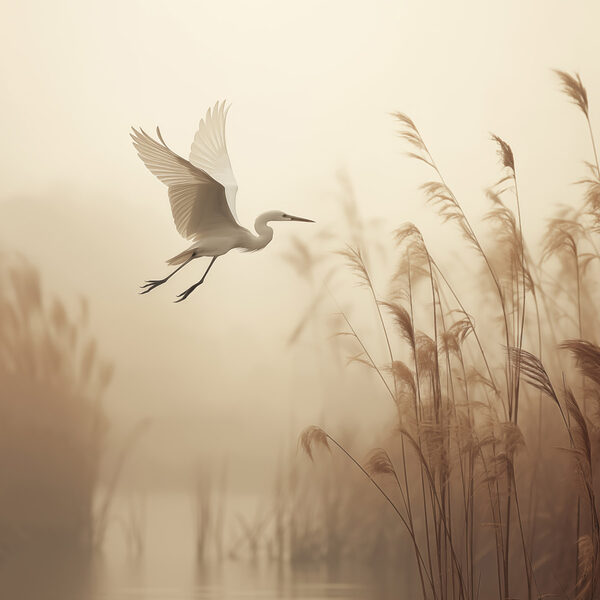 Bird flying over water Bird flying over water
