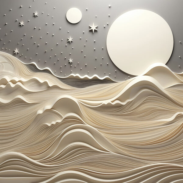 Moon over a desert Moon over a desert