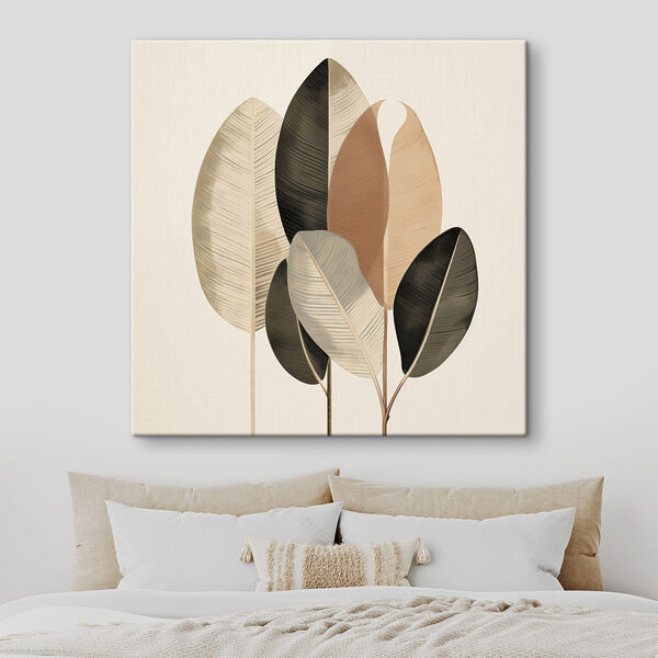 Group of leaves on sticks