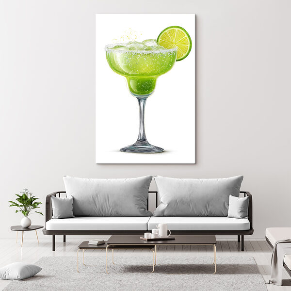 Glass with a drink and lime wedge Glass with a drink and lime wedge