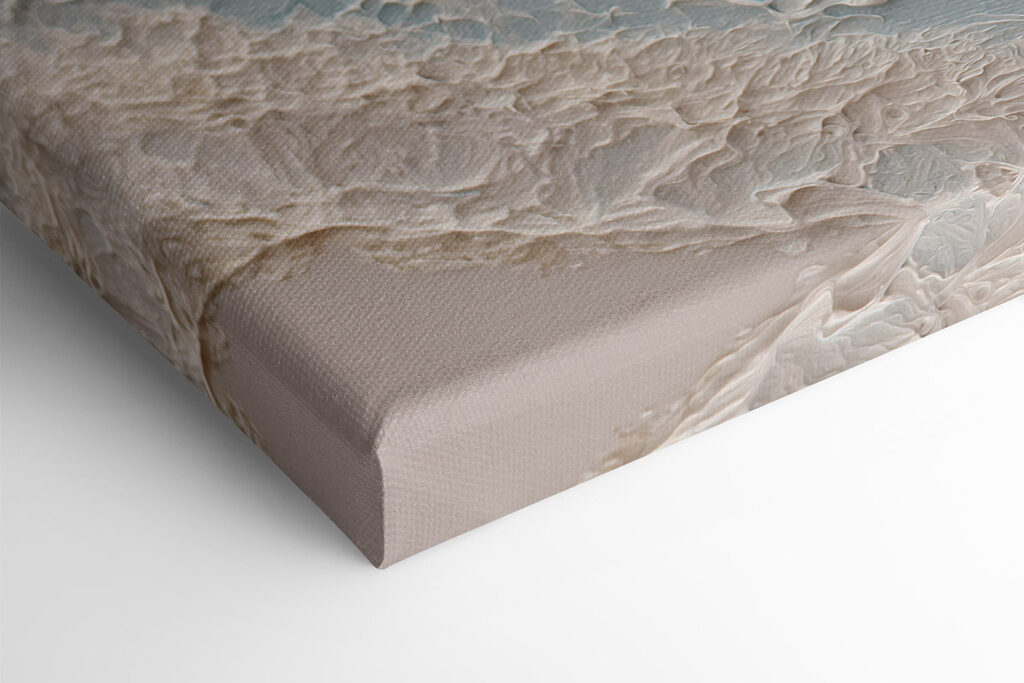 Waves dancing on textured canvas