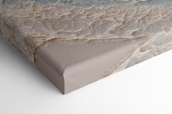 Waves dancing on textured canvas
