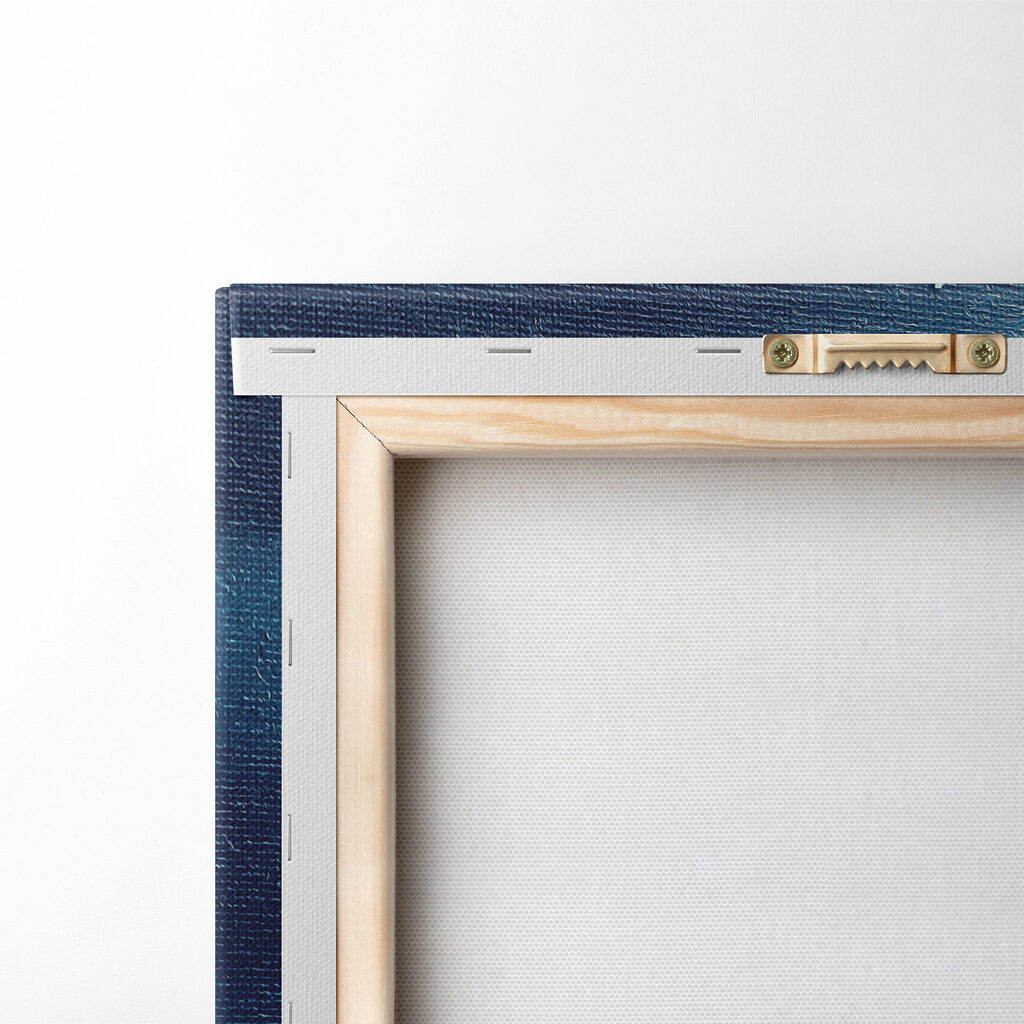 Waves dancing on textured canvas