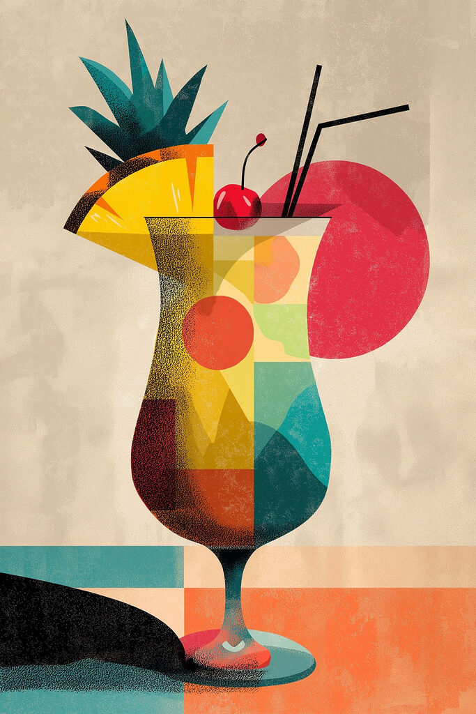 Colorful cocktail with fruit Colorful cocktail with fruit