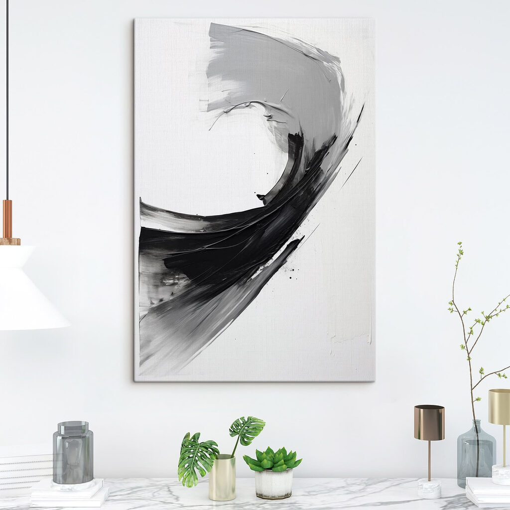 Black and white painting