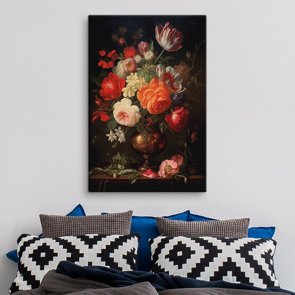 Painting of flowers in a vase Painting of flowers in a vase