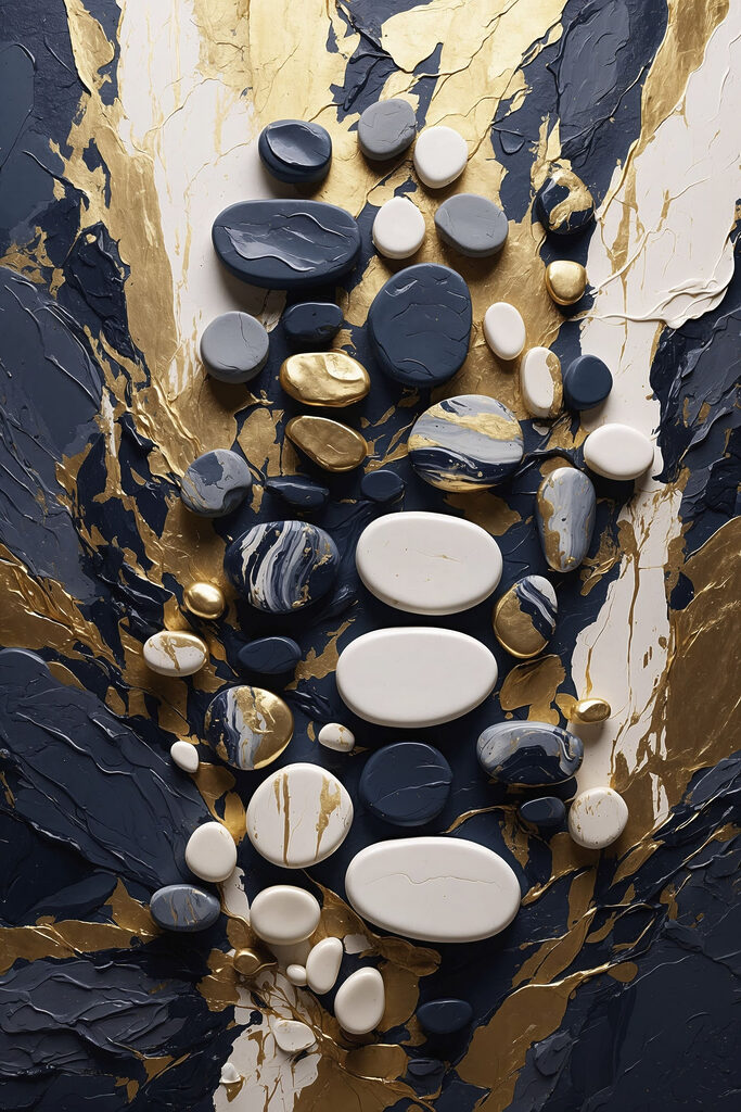 Group of oval shaped objects