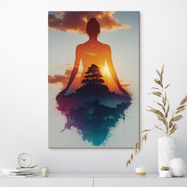Woman standing in front of a tree Woman standing in front of a tree