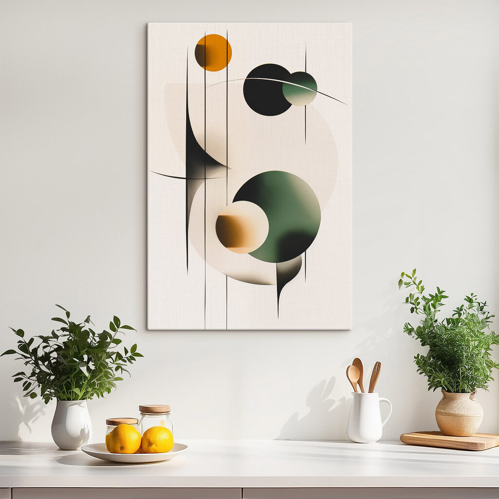 Abstract shapes and colors unite creatively Abstract shapes and colors unite creatively