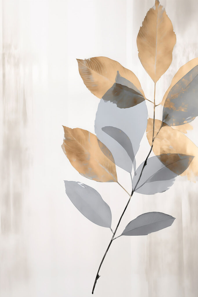 Delicate leaves in soft hues Delicate leaves in soft hues