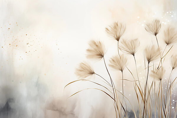 Gentle grasses dance in soft breeze Gentle grasses dance in soft breeze