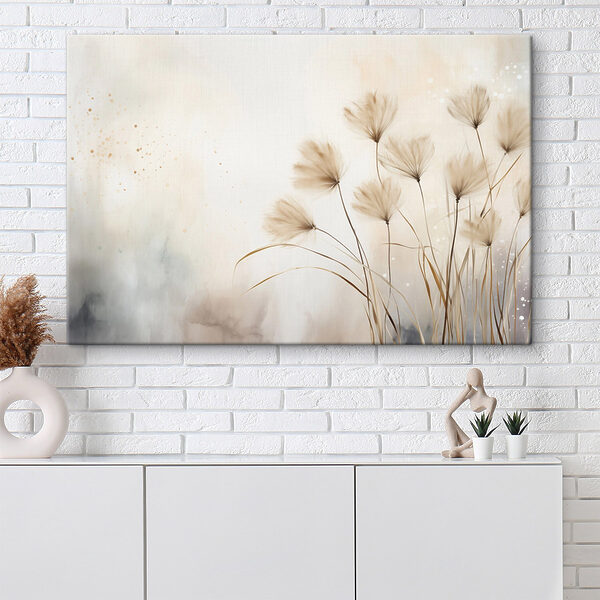 Gentle grasses dance in soft breeze Gentle grasses dance in soft breeze