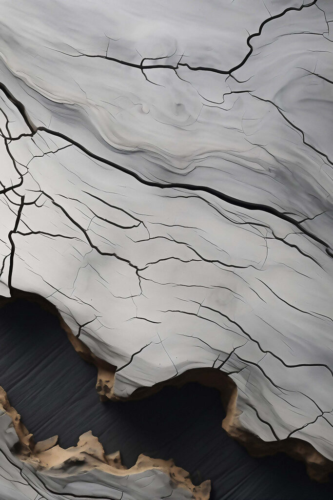 White and black cracked surface White and black cracked surface