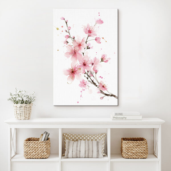 Watercolor of pink flowers