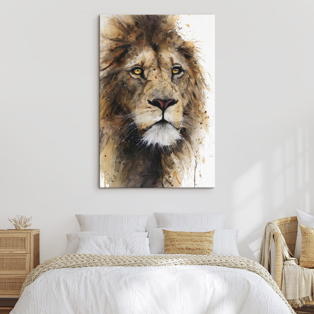 Majestic lion with piercing gaze Majestic lion with piercing gaze