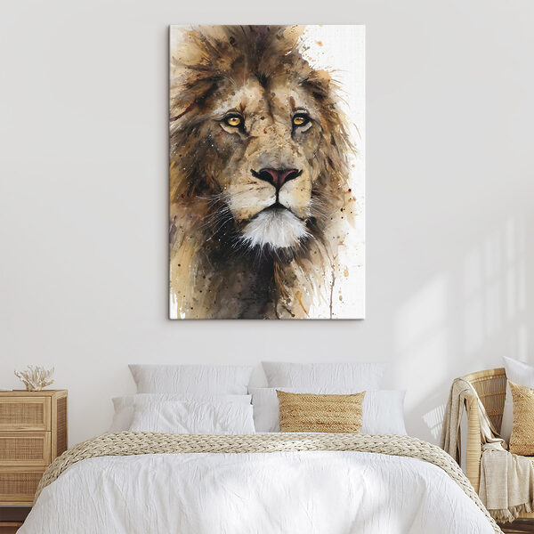 Majestic lion with piercing gaze Majestic lion with piercing gaze