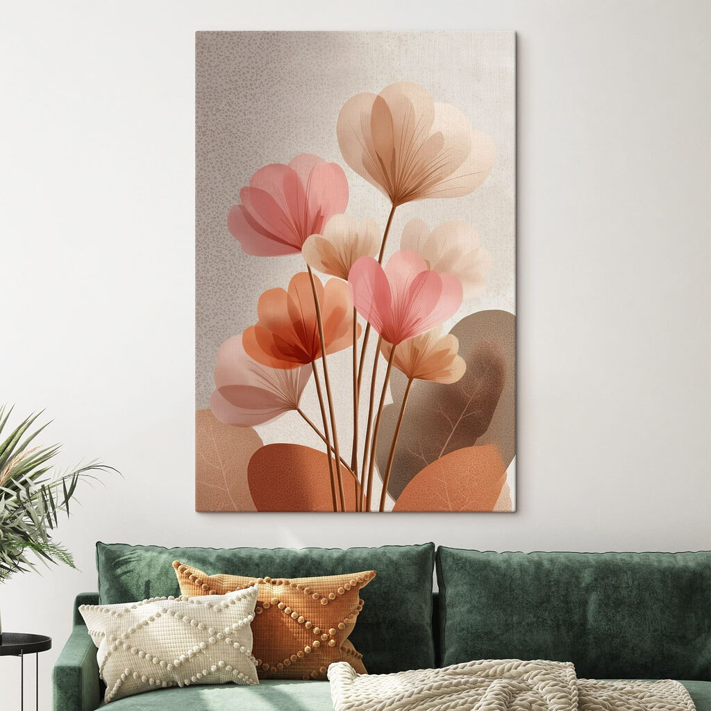Delicate blooms in soft pastel hues
