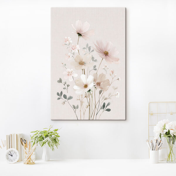 Delicate blooms in soft pastel hues
