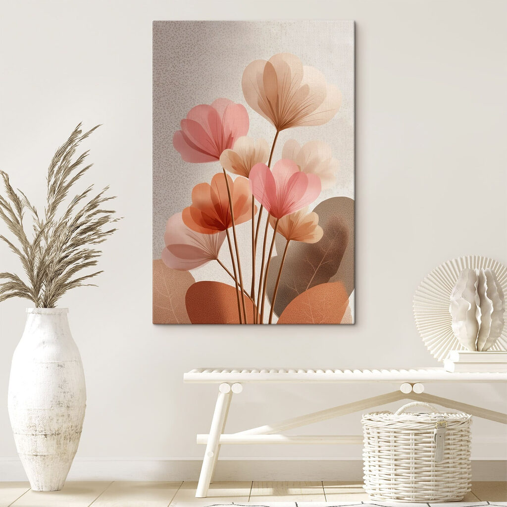 Delicate blooms in soft pastel hues